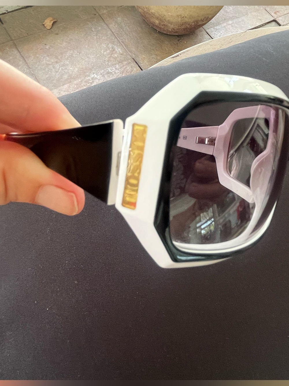 Vintage Missoni MI56604 Oversized Black White Sunglasses Made Italy Y2K - Picture 2 of 9